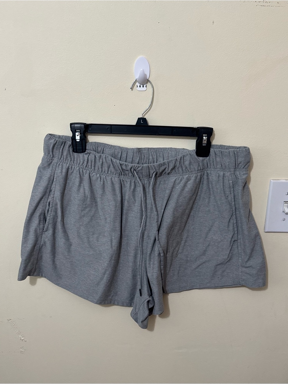 Athletic Works Women's Gray Drawstring Athletic Lounge Shorts